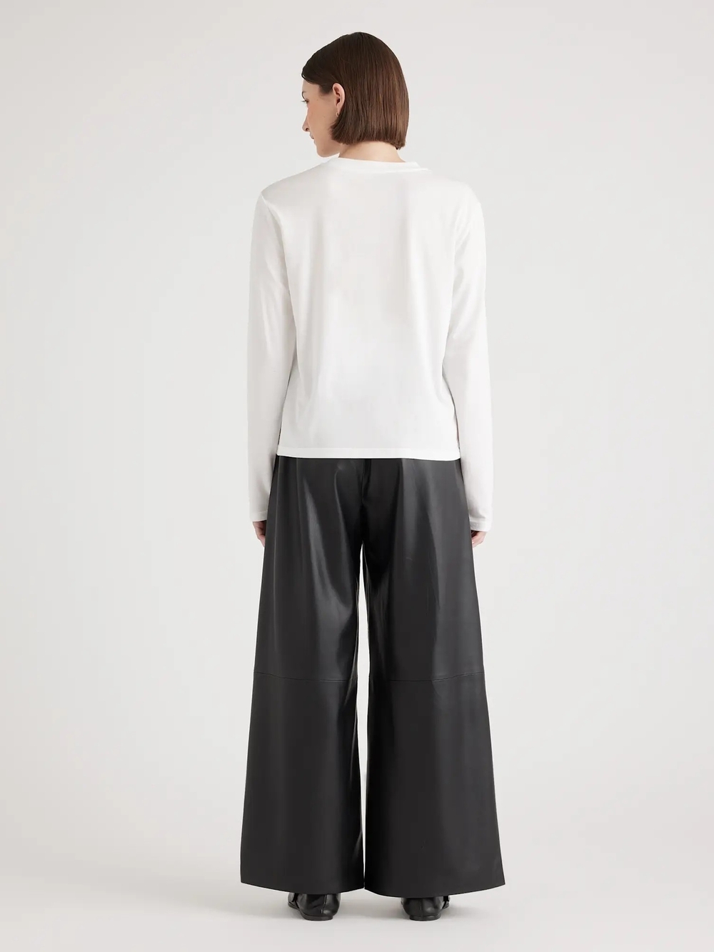 Quince Cotton Modal Relaxed Long Sleeve Tee - Picture 2 of 9